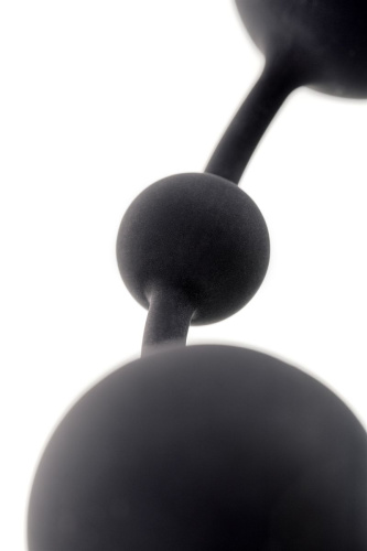 Черная анальная цепочка A-toys с шариками - 35,9 см. фото 7