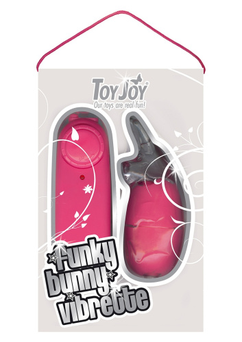 Розовое виброяйцо-зайчик FUNKY BUNNY VIBRETTE - 8 см. фото 2