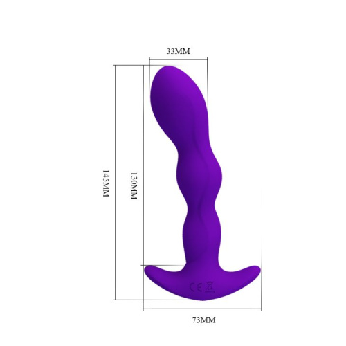 Фиолетовый анальный стимулятор простаты с вибрацией Yale - 14,5 см. фото 4