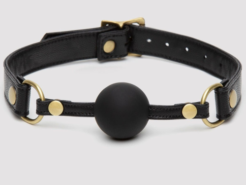 Черный кляп-шар Bound to You Faux Leather Ball Gag Черный кляп-шар Bound to You Faux Leather Ball Gag