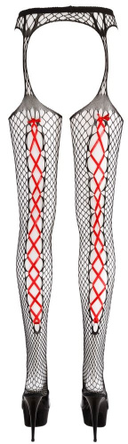 Чулки-сетка на поясе со шнуровками сзади фото 2