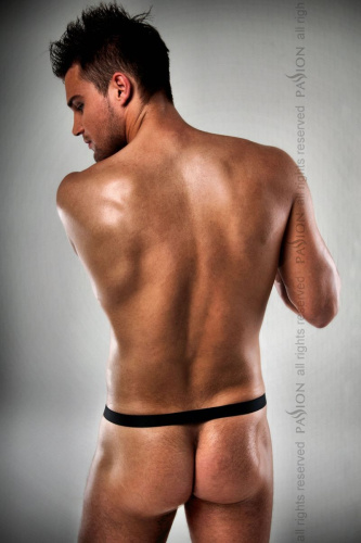 Эффектные серебристые трусики-стринги фото 2