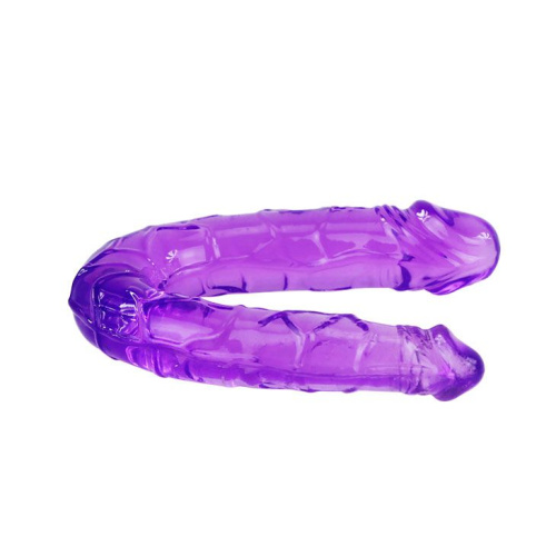 Двухголовый  фиолетовый фаллоимитатор - 29,8 см. фото 3