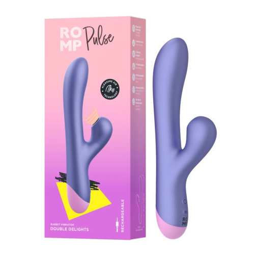Сиреневый вибратор Romp Pulse с бесконтактной клиторальной стимуляцией - 22 см. фото 4