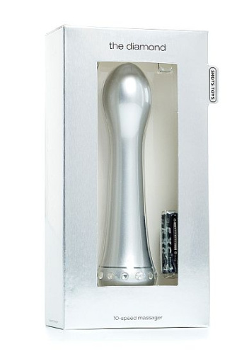 Вибратор с кристаллами The Diamond Silver - 16,5 см. фото 2
