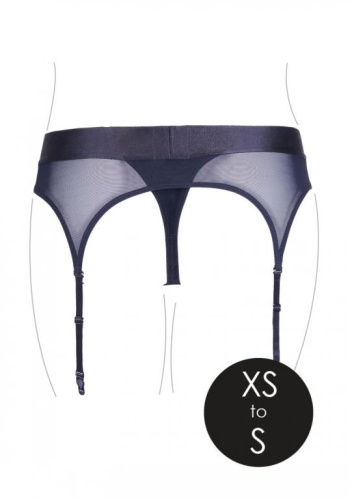 Черные трусики-пояс для страпона с вибропулей - размер XS-S фото 6