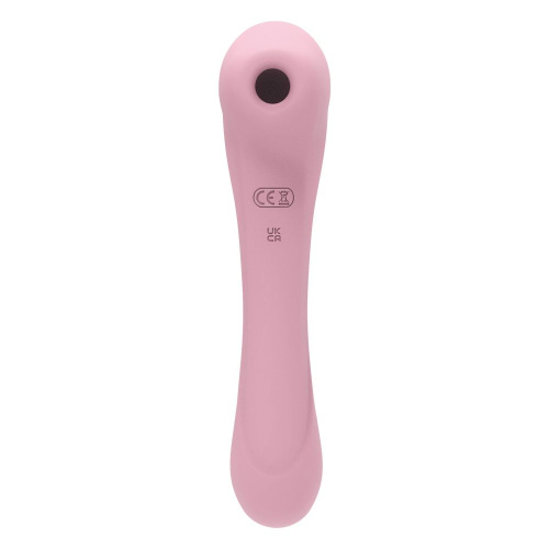 Нежно-розовый двусторонний стимулятор Daisy Massager - 20,2 см. фото 3