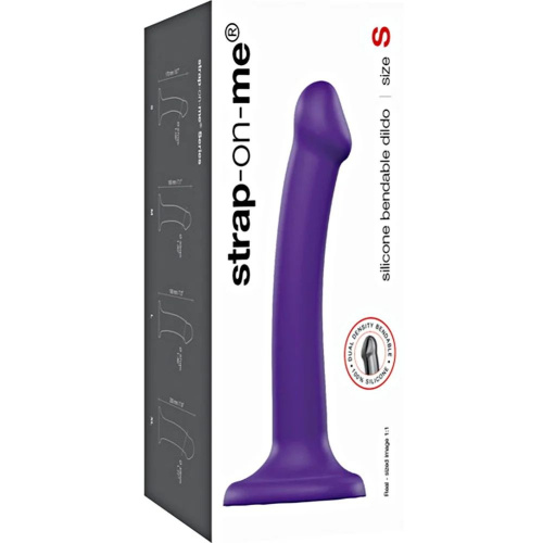 Фиолетовый фаллоимитатор-насадка Strap-On-Me Dildo Dual Density size S - 17 см. фото 4