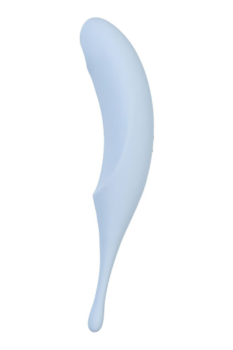 Голубой вакуум-волновой стимулятор клитора Satisfyer Twirling Pro фото 5