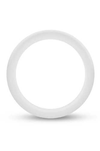 Белое люминесцентное эрекционное кольцо Silicone Glo Cock Ring фото 2