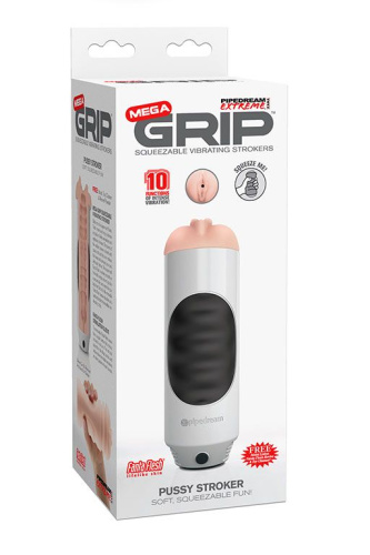 Мастурбатор-вагина Mega Grip Vibrating Stroker Pussy фото 2