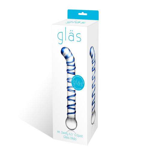 Изогнутый стеклянный фаллос G-Spot Glass Dildo - 17 см. фото 3