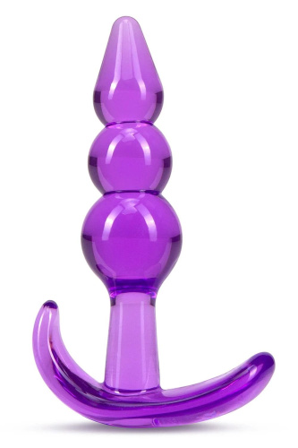 Фиолетовый анальный стимулятор Triple Bead Anal Plug - 9 см. Фиолетовый анальный стимулятор Triple Bead Anal Plug - 9 см.