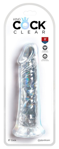 Прозрачный фаллоимитатор 8 Inch Dildo - 21,8 см. фото 4