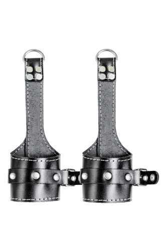 Черные подвесы с белой строчкой фото 4