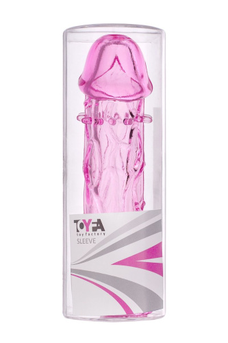 Гладкая розовая насадка с усиками под головкой - 12,5 см. фото 4