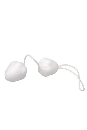 Белые вагинальные шарики на гибкой сцепке