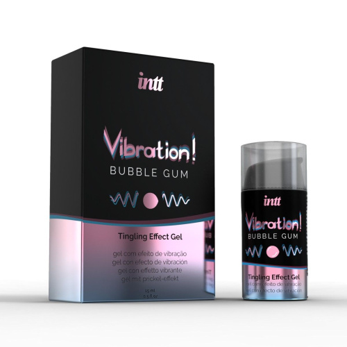 Жидкий интимный гель с эффектом вибрации Vibration! Bubble Gum - 15 мл. фото 2