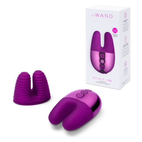 Фиолетовый вибратор с ушками Le Wand Double Vibe фото 5