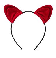 Красный стильный ободок-ушки My rules