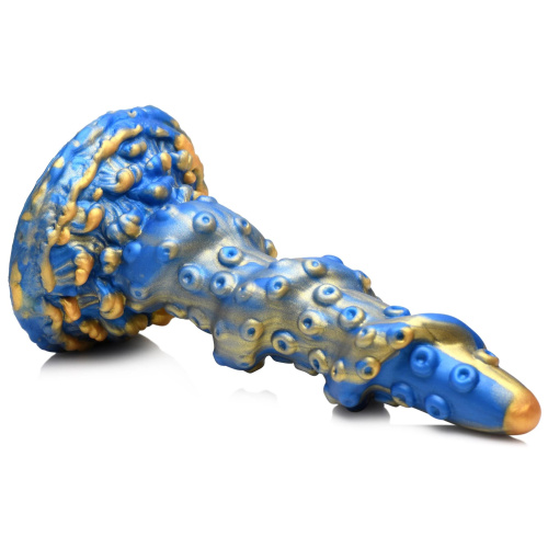 Голубой фантазийный фаллоимитатор Lord Kraken Tentacled Silicone Dildo - 21 см. фото 2