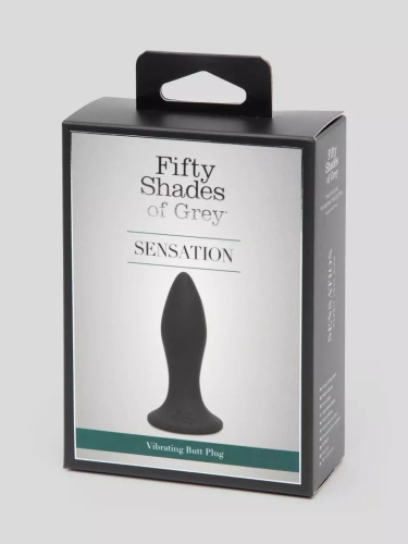 Черная анальная вибропробка Sensation Rechargeable Vibrating Butt Plug - 8,9 см. фото 5