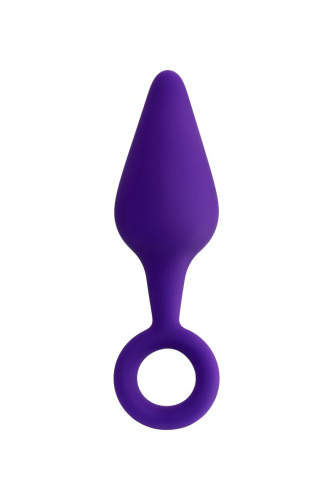 Фиолетовая анальная втулка Bung с петелькой - 11,5 см. фото 3