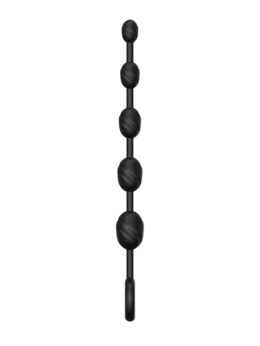 Черная анальная цепочка №03 Anal Chain - 30 см. фото 4