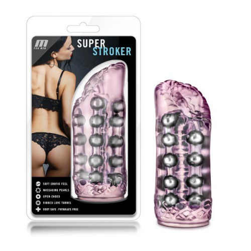 Розовый мастурбатор-вагина со стимулирующими бусинами Super Stroker фото 3