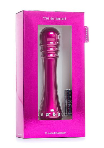 Вибратор с ребристой головкой The Emerald Pink - 16,3 см. фото 2 Вибратор с ребристой головкой The Emerald Pink - 16,3 см. фото 2