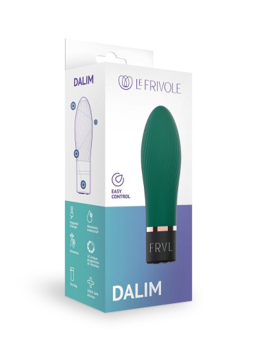 Изумрудный мини-вибратор Dalim - 10 см. фото 2