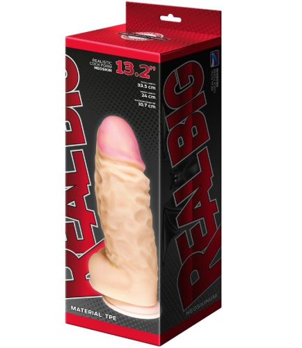 Телесный фаллоимитатор-супергигант с мошонкой на присоске - 33,5 см. фото 2 Телесный фаллоимитатор-супергигант с мошонкой на присоске - 33,5 см. фото 2