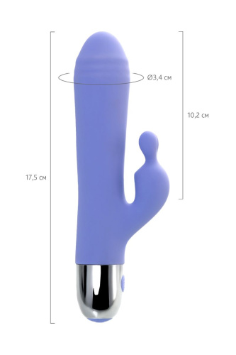 Сиреневый вибратор с клиторальной стимуляцией Crocus - 17,5 см. фото 10