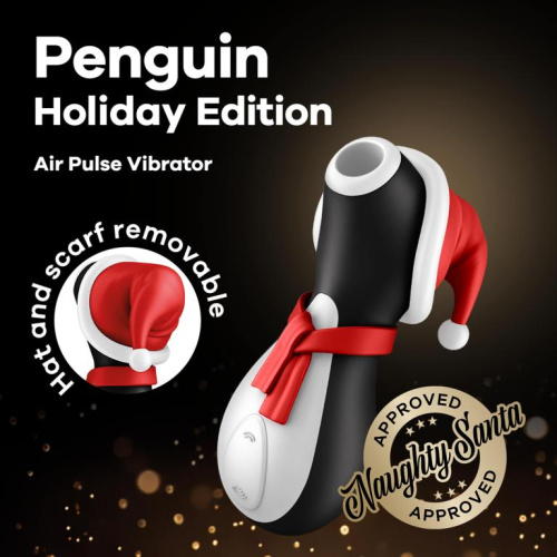 Вакуум-волновой стимулятор клитора Penguin Holiday Edition фото 7