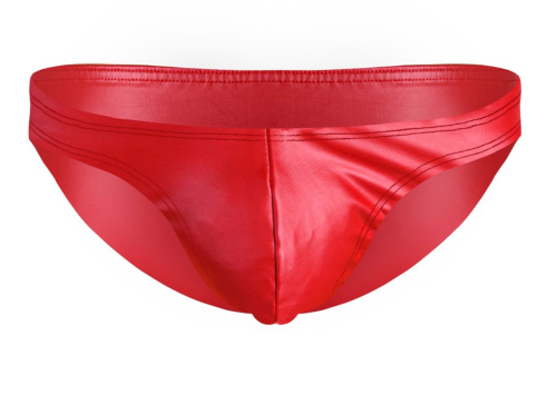 Красные эффектные мужские трусы-слипы фото 4