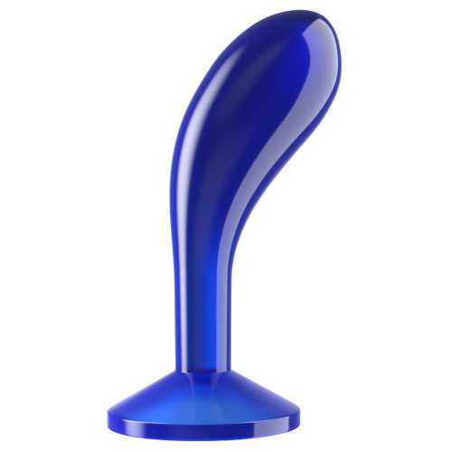 Синяя анальная втулка Flawless Clear Prostate Plug 6.0 - 15 см. фото 2
