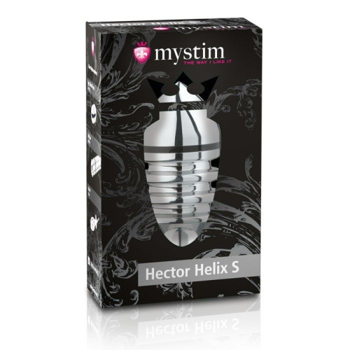 Металлическая анальная пробка Hector Helix Buttplug S - 10 см. фото 2