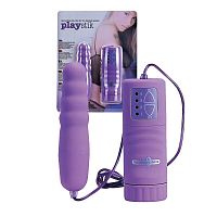 Фиолетовый вибростимулятор с выносным пультом Playstik