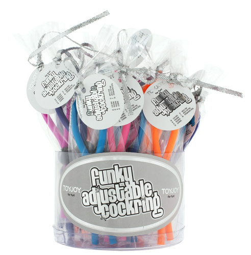 Набор из 25 разноцветных утяжек для пениса FUNKY ADJUSTABLE C-RING фото 2 Набор из 25 разноцветных утяжек для пениса FUNKY ADJUSTABLE C-RING фото 2