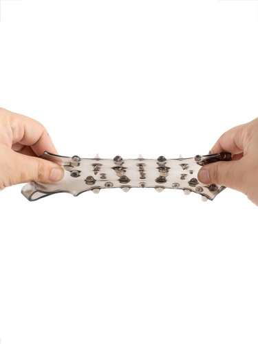 Дымчатая насадка на пенис с шипами и выпуклостями - 12 см. фото 5 Дымчатая насадка на пенис с шипами и выпуклостями - 12 см. фото 5