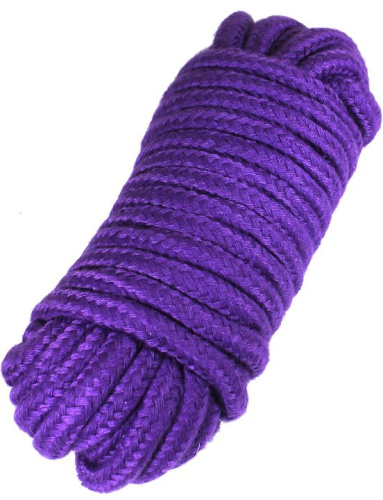 Фиолетовая верёвка для бондажа и декоративной вязки - 10 м. фото 2