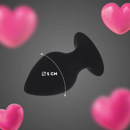 Черная анальная пробка с ограничителем - 9,4 см. фото 6 Черная анальная пробка с ограничителем - 9,4 см. фото 6