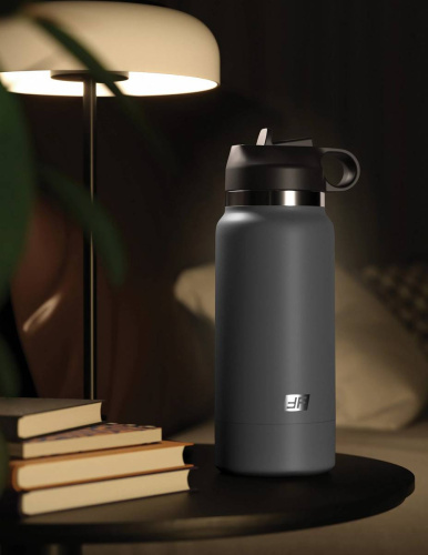 Серый мастурбатор в виде бутылки F*ck Flask фото 6