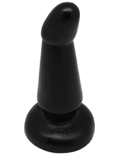 Чёрная анальная пробка с загнутым кончиком - 13 см. фото 2