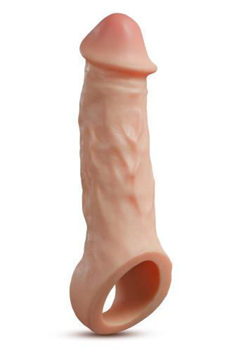 Телесная насадка-удлинитель Intrepid 9.25 Inch Realistic Penis Extender Sleeve - 23,5 см. фото 2