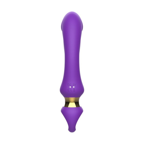 Фиолетовый изогнутый вибромассажер Moon Vibrator - 21,1 см. фото 5