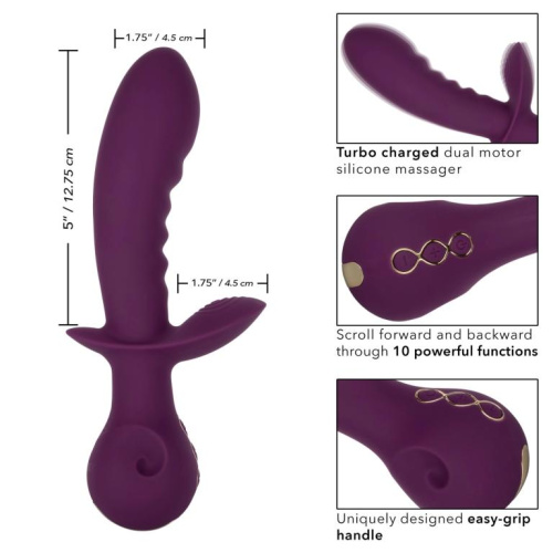 Фиолетовый универсальный вибратор Lover - 22,25 см. фото 3