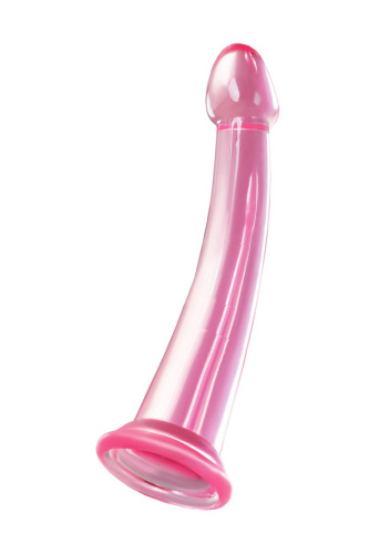 Розовый нереалистичный фаллоимитатор Jelly Dildo L - 20 см. фото 4