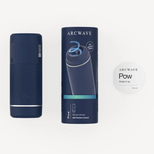 Синий мастурбатор с контролем всасывания Arcwave Pow Stroker фото 3