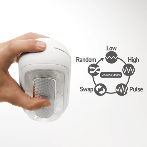 Белый мастурбатор Tenga Flip Zero Gravity с вибрацией фото 4